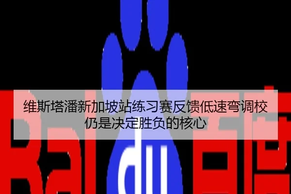 维斯塔潘新加坡站练习赛反馈低速弯调校仍是决定胜负的核心